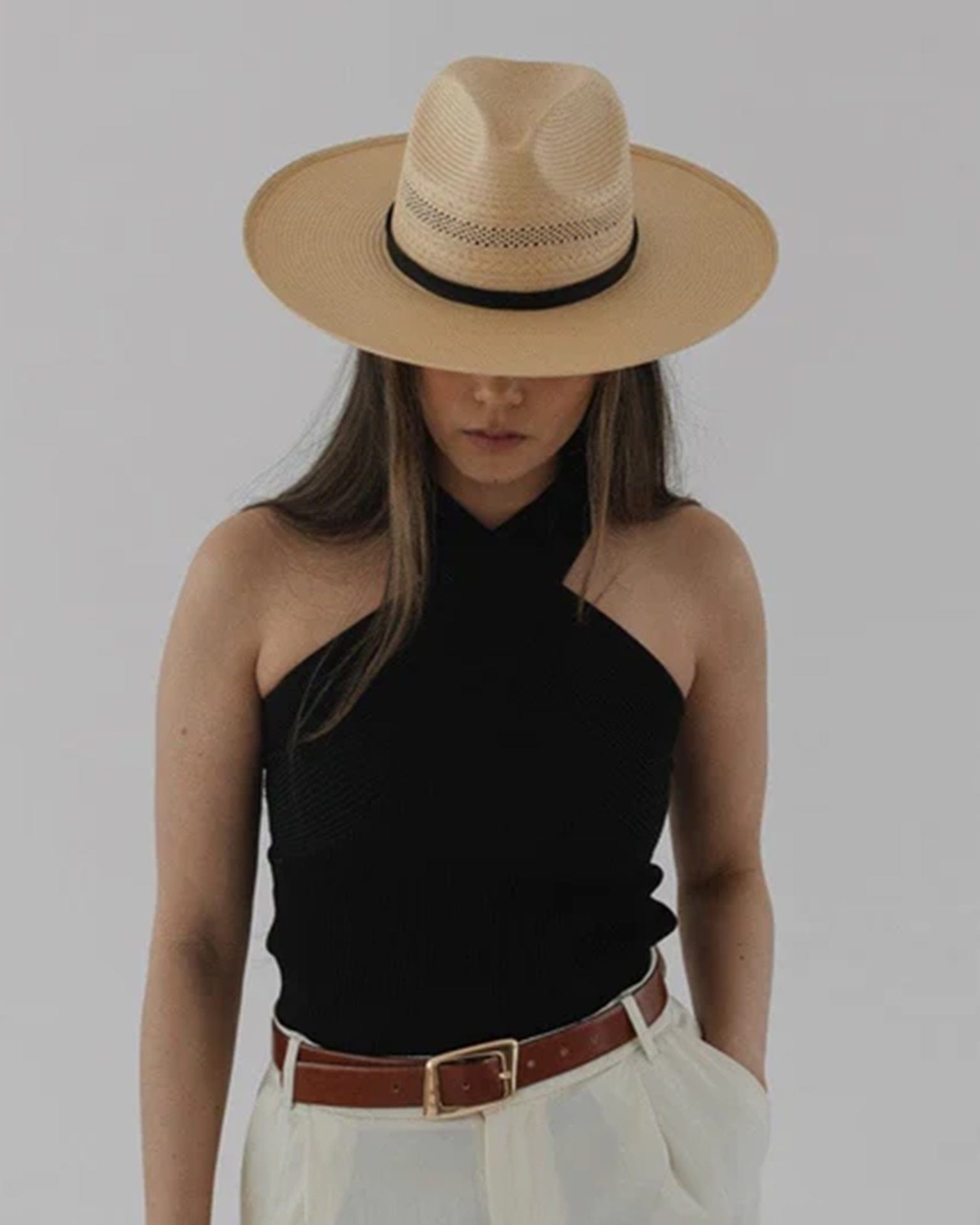 Saguaro Wide Brim Fedora in Natural