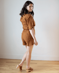 Hartford Saxo Woven Jumpsuit in Toffee 