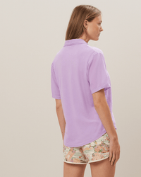 Hartford Tomus Knitted Shirt in Lilac 