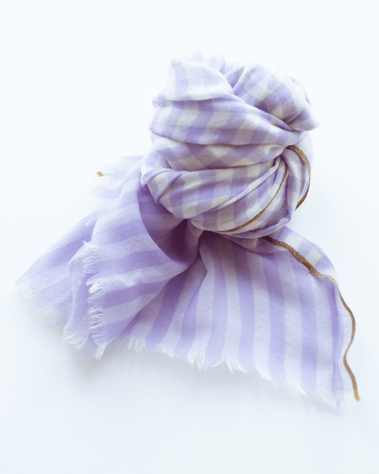 Hartford Vichy Checks Scarf in Mauve 