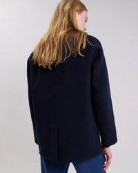 Hartford Vlad Coat in Navy 