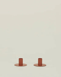 Hawkins New York Home Essential Metal Candle Holders - Set of 2 in Terracotta