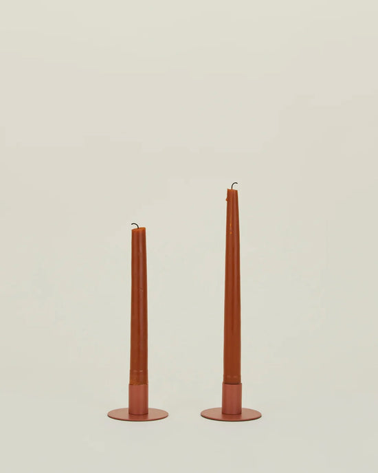 Hawkins New York Home Essential Metal Candle Holders - Set of 2 in Terracotta