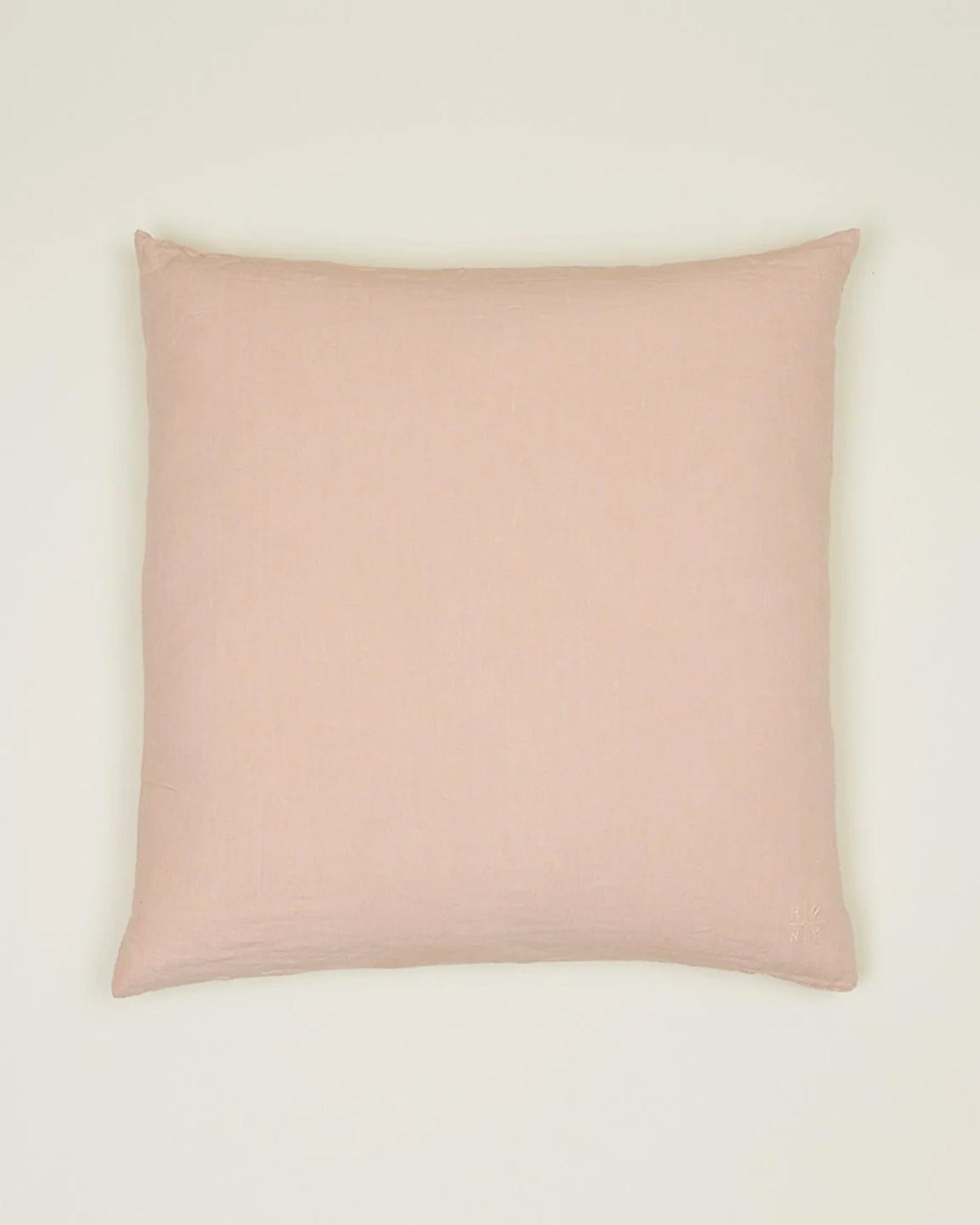 Simple Linen Pillow - 22 x 22 inches in Blush