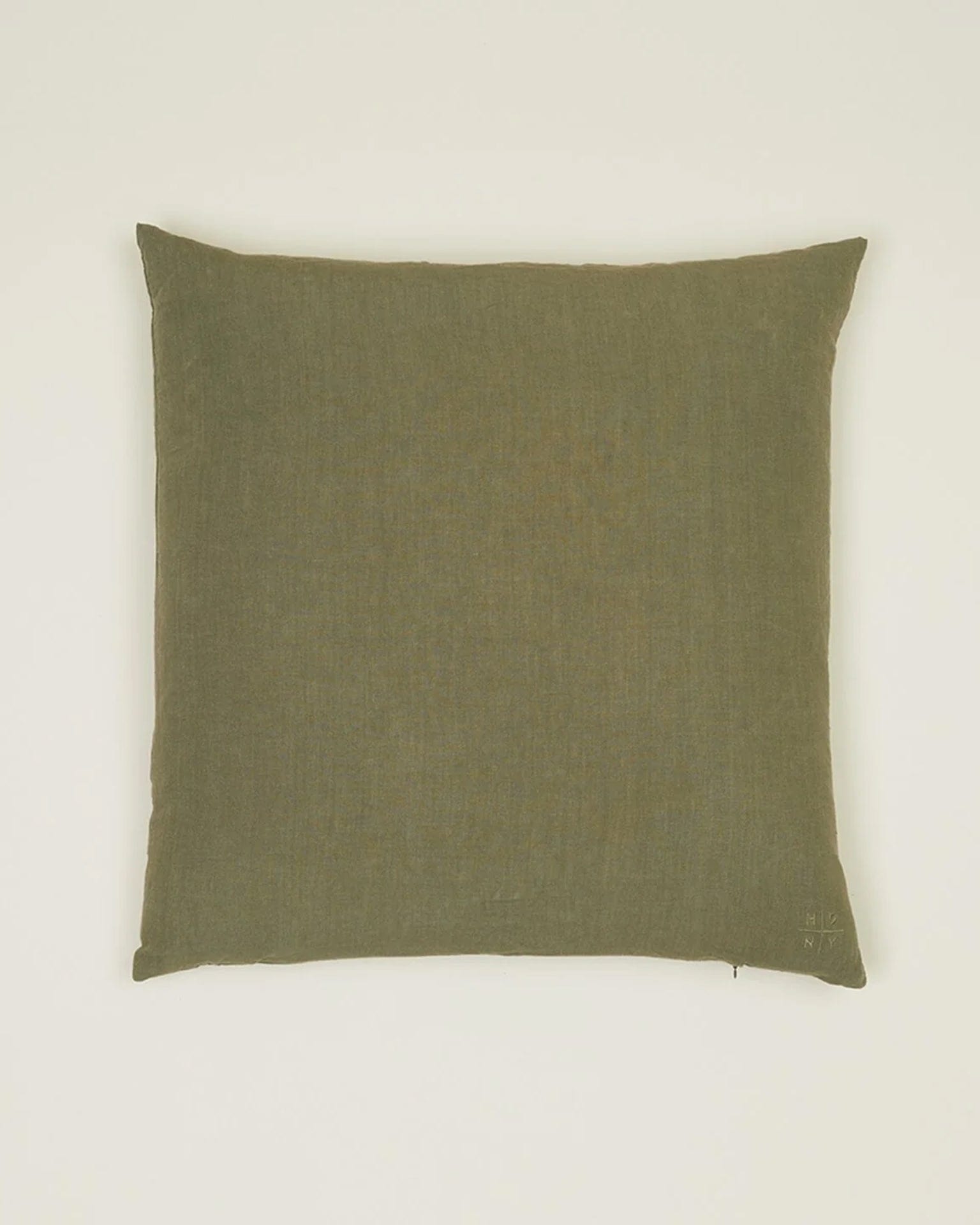 Simple Linen Pillow - 22 x 22 inches in Olive