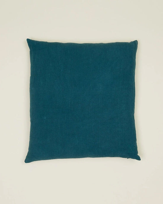 Hawkins New York Simple Linen Pillow - 22 x 22 inches in Peacock 