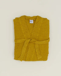 Hawkins New York Home Simple Waffle Bathrobe in Mustard