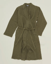 Hawkins New York Home Simple Waffle Bathrobe in Olive