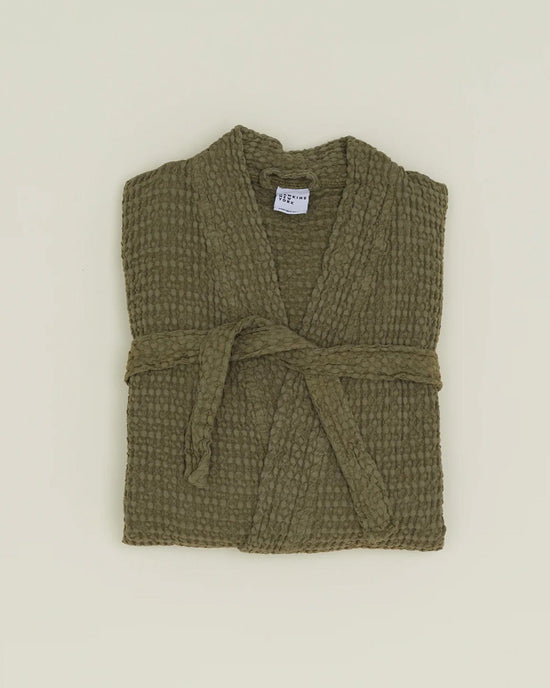 Hawkins New York Home Simple Waffle Bathrobe in Olive