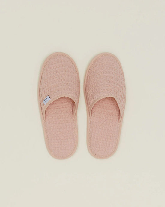 Hawkins New York Home Simple Waffle Slippers in Blush