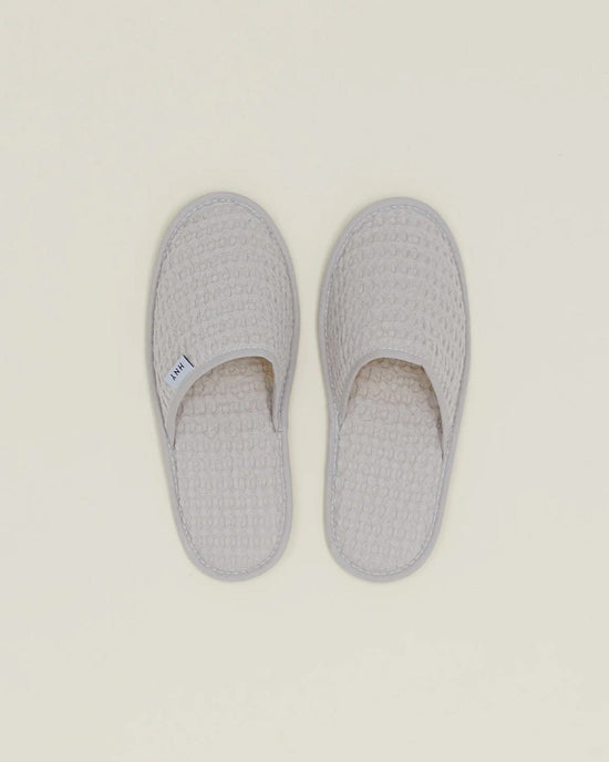 Hawkins New York Simple Waffle Slippers in Light Grey 