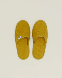 Hawkins New York Home Simple Waffle Slippers in Mustard