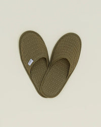 Hawkins New York Home Simple Waffle Slippers in Olive