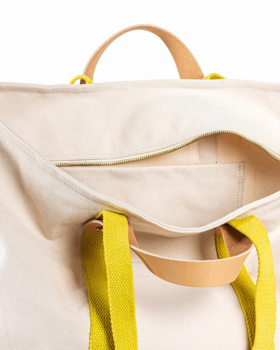 IMMODEST COTTON Home Jumbo Zipper Tote in Earth