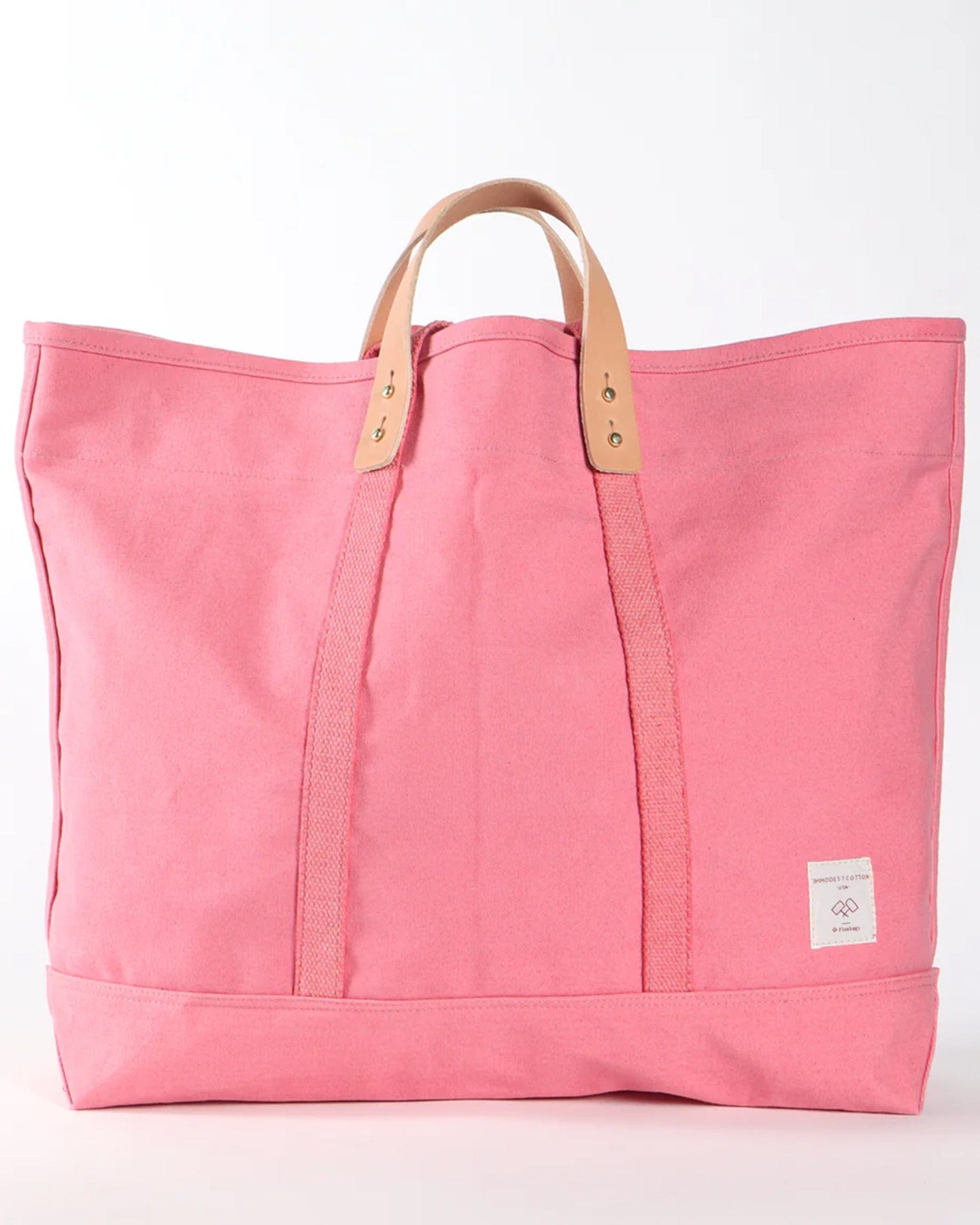 Large East West Tote in Flamingo