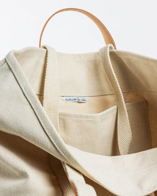 IMMODEST COTTON Accessories Large East West Tote in Natural