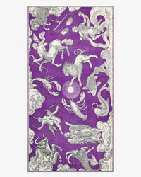 Inoui Editions Accessories Purple Scarf / Etole 100 Wool Astrologie in Purple