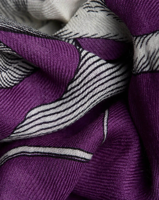 Inoui Editions Accessories Purple Scarf / Etole 100 Wool Astrologie in Purple