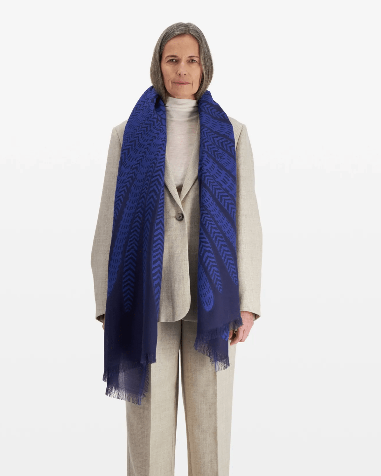 Scarf / Etole 70 3D Hedwige in Blue