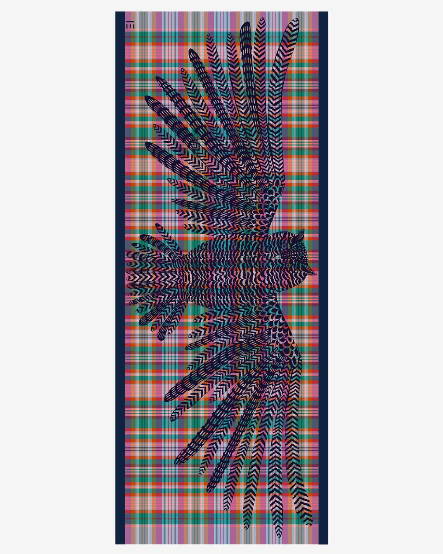 Scarf / Etole 70 3D Hedwige in Multicolor