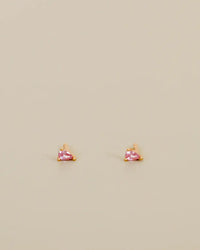 JaxKelly Jewelry Teardrop - Light Pink CZ - Gold Earrings