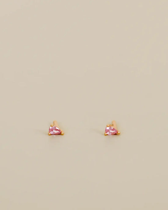 JaxKelly Jewelry Teardrop - Light Pink CZ - Gold Earrings