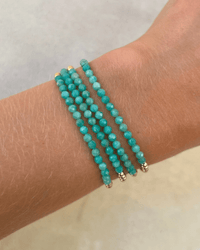 Karen Lazar Design Jewelry 3MM Sig Bracelet with Amazonite & Yellow Gold