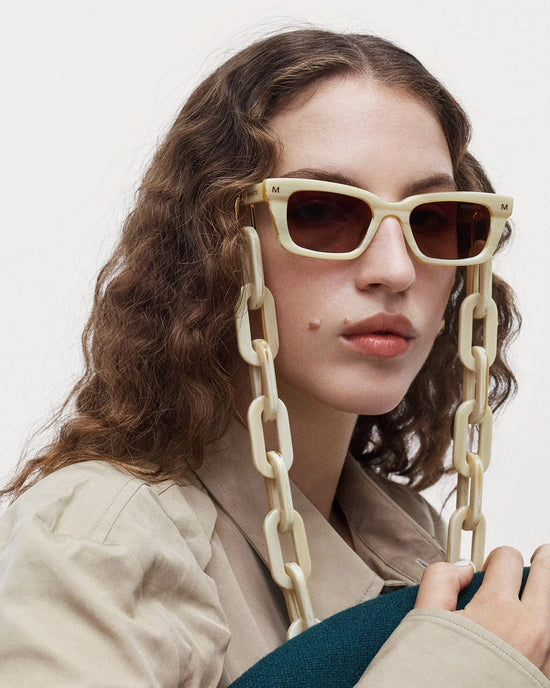 Machete Accessories Chunky Sunglass Chain in Alabaster