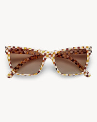 Machete Accessories Sally Sunglasses in Tortoise Checker