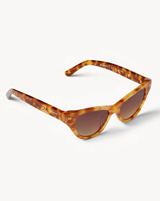 Machete Accessories Light Tortoise Stripe Suzy Sunglasses in Light Tortoise Stripe