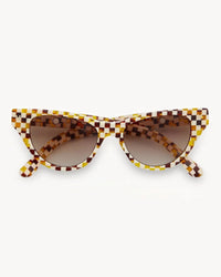 Machete Accessories Tortoise Checker Suzy Sunglasses in Tortoise Checker