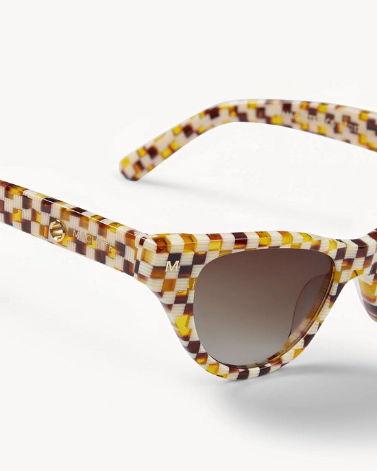 Machete Accessories Tortoise Checker Suzy Sunglasses in Tortoise Checker