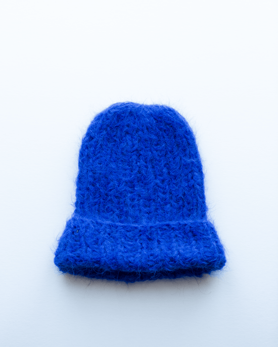 Maiami Shaggy Alpaca Hat in Electric Blue 