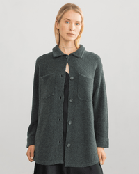 Margaret O'Leary Clothing Berkeley Shacket in Forest