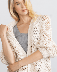 Margaret O'Leary Clothing Ivory / O/S Handknit Cardigan in Ivory