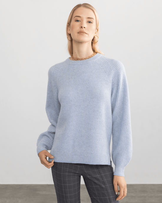 Margaret O'Leary Clothing Marin Pullover in Fog/Riveria