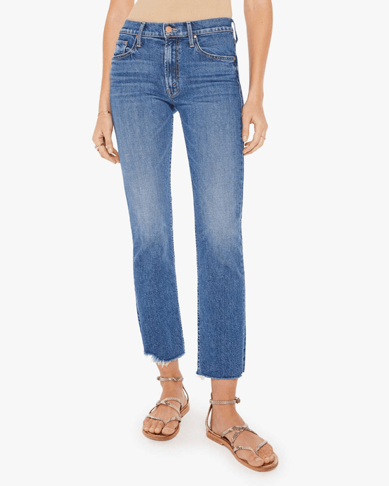 Mother Denim The Mid Rise Rider Ankle Fray in Local Charm