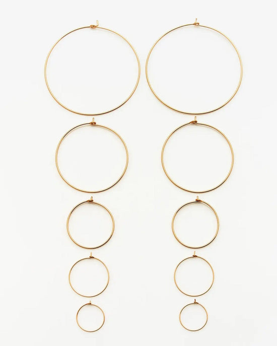 Nashelle Jewelry Gold / O/S Large Classic Hoop Earrings in 14K Gold Fill