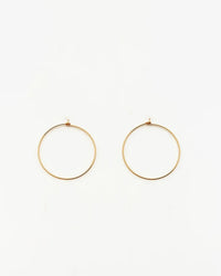 Nashelle Jewelry Gold / O/S Large Classic Hoop Earrings in 14K Gold Fill