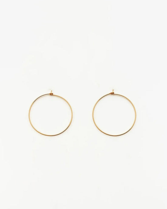 Nashelle Jewelry Gold / O/S Large Classic Hoop Earrings in 14K Gold Fill