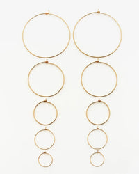 Nashelle Jewelry Gold / O/S Medium Classic Hoop Earrings in 14K Gold Fill