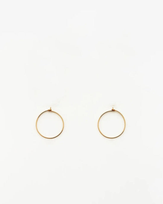 Nashelle Jewelry Gold / O/S Medium Classic Hoop Earrings in 14K Gold Fill