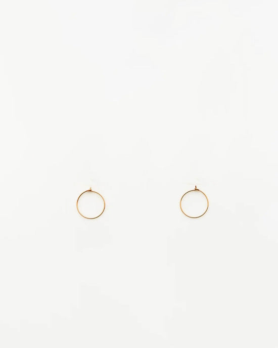 Nashelle Jewelry Gold / O/S Tiny Classic Hoop Earrings in 14K Gold Fill