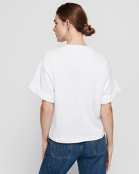 Nation LTD Bane Sweatshirt Tee in White 