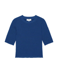 Nation LTD Beverly Smocked Top in Galaxy Blue 