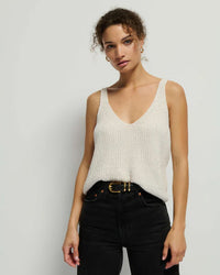 Nation LTD Cece Sweater Tank in Porcelain 