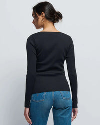 Nation LTD Elaine Long Sleeve in Jet Black 