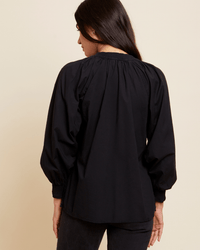 Nation LTD Clothing Estelle Peasant Blouse in Jet Black