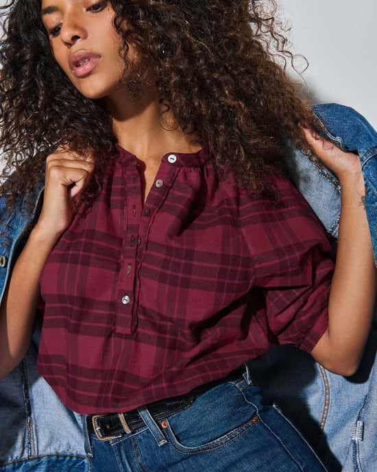 Nation LTD May Flannel Top in Party Plaid 