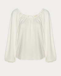 Nation LTD Persephone Gathered Top in Off White 